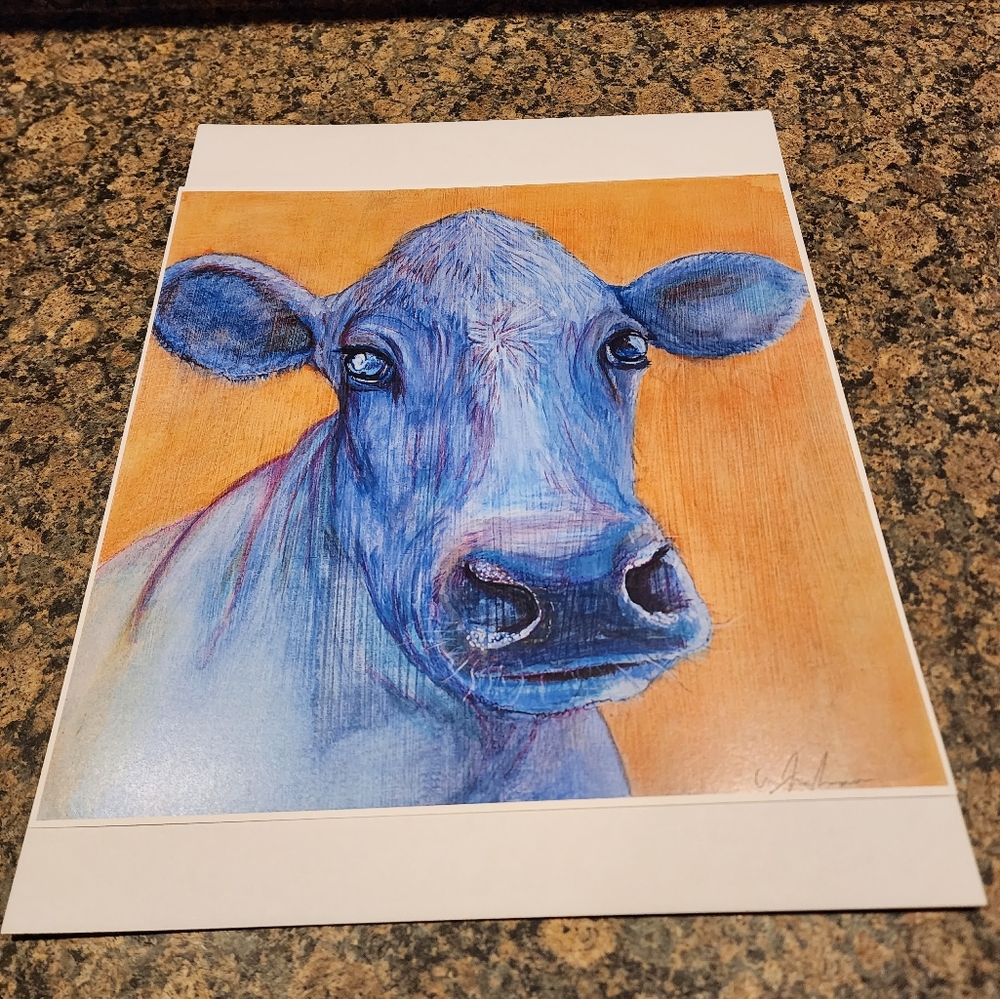 Unframed Cow Print